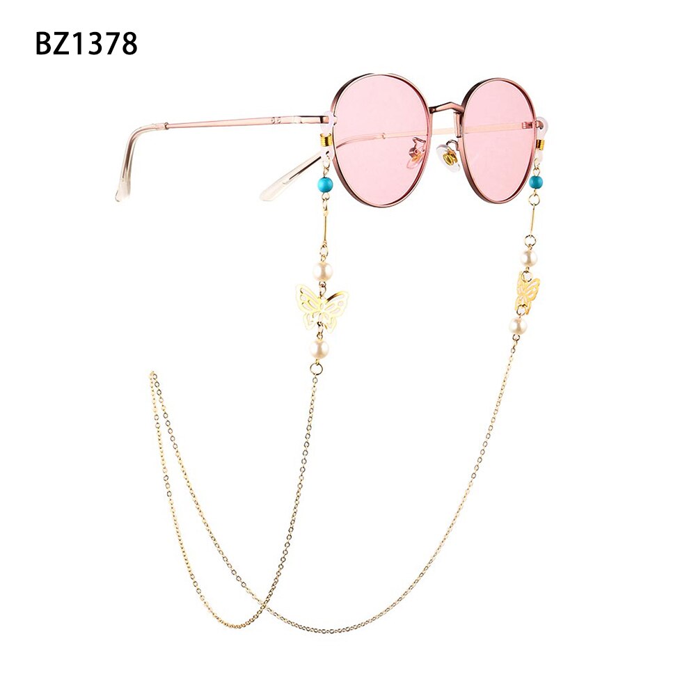 70cm damesbrilkettingen zonnebril leesbril kralen ketting blad brillen koordhouder goud zwart nekband touw