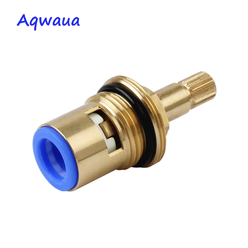 Aqwaua Ceramic Disc Faucet Cartridge Spout High Standard Brass Replacement Part for Water Mixer Tap Inner Valve Core Quarter