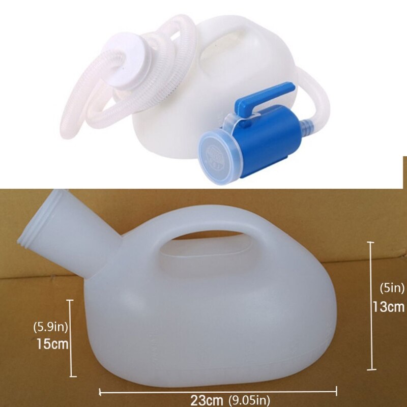 Men Reusable Pee Jug Male Urine Bottle Tube with Lid Portable Thicken Men's Pot