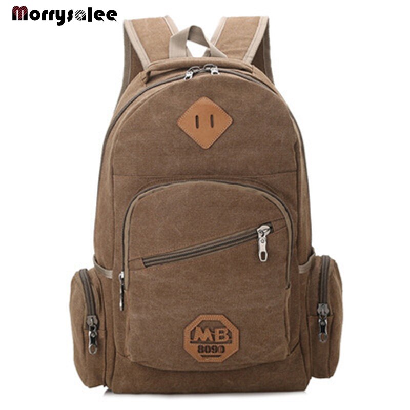 Mochila escolar masculina de lona, bolsa escolar de ombro com grande capacidade para viagem, estilo vintage 2020