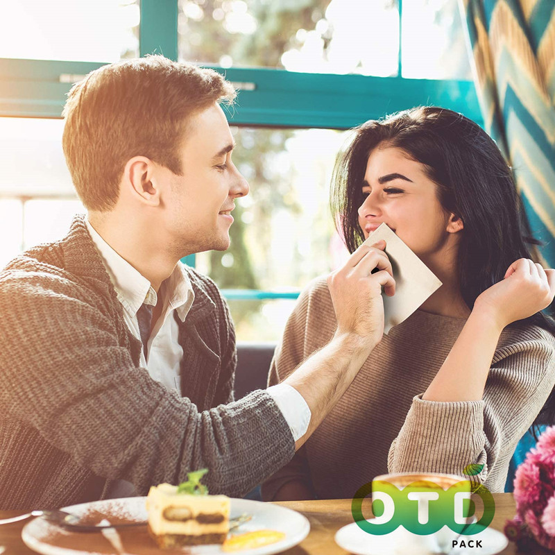 Serviettes de table en papier 100 % compostables et écologiques, parfaites pour les repas, les boissons ou les cocktails quotidiens jetables