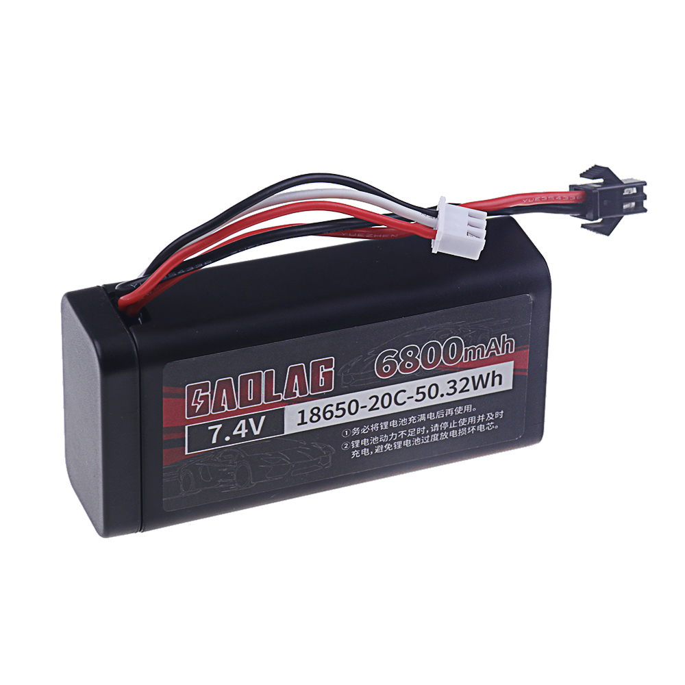Actualización de batería 6800mAh 7,4 V 18650 para WPL MN99S D90 U12A S033g Q1 H101 H103 Rc barcos coches tanques piezas 2s 7,4 v batería Lipo