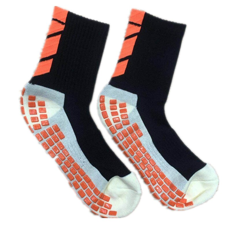 Football Socks Anti Slip Soccer Socks Men Sports Socks Good Cotton Calcetines Same Type As Trusox Running Absorb Sweat: YELLOW