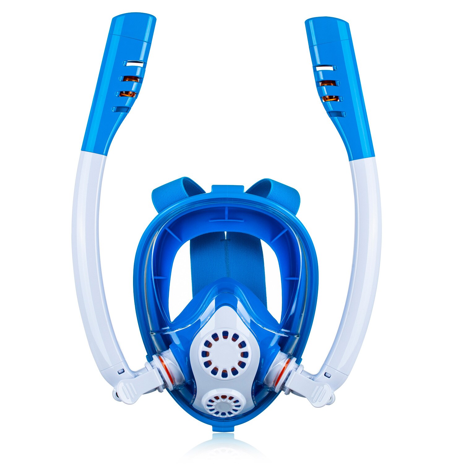 Wentsen Children snorkeling mask full dry silicone swimming glasse for kids boy and girls diving mask double breathing tube