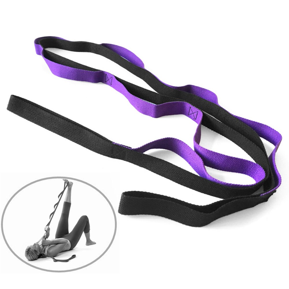 Climbing Sling Yoga Stretching Strap Yoga Cotton Stretching Strap 330LB Dasiy Chain Set Yoga Hammock Tree Swing Loop Strap: Purple