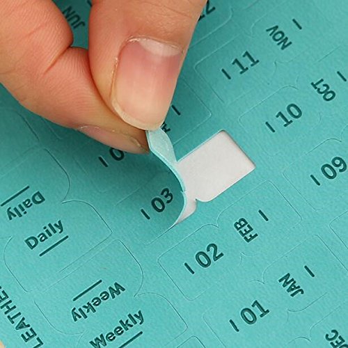 5 vellen Zelfklevend Mini DIY Lederen Maandelijkse Kalender Index Tabs voor Afspraak Boek Evenementen Dagboek Scrapbook Planner