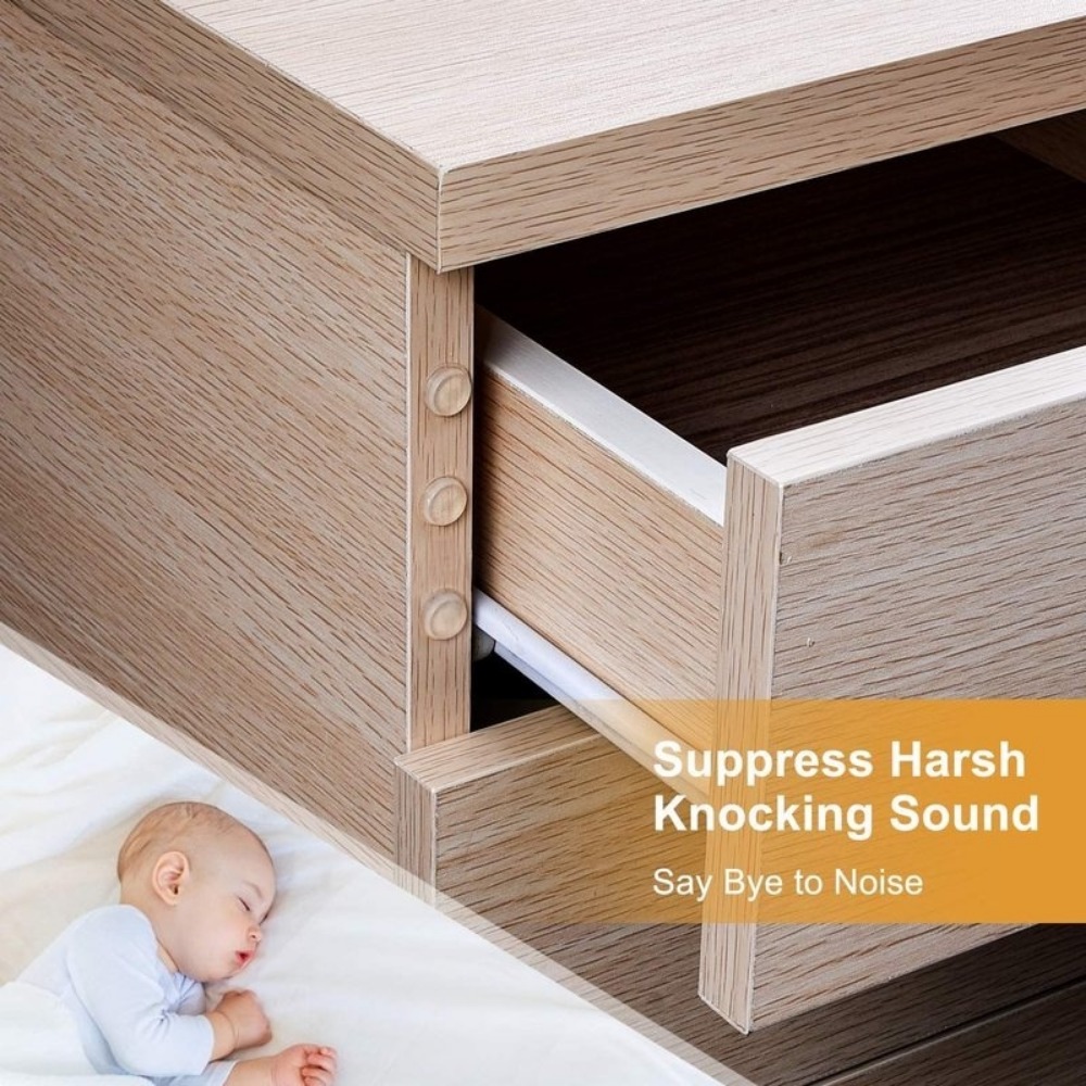 Gjennomsiktig gummidørstopper veggfanger skapdemper bufferpute selvklebende møbler sklisikre beskyttende puter