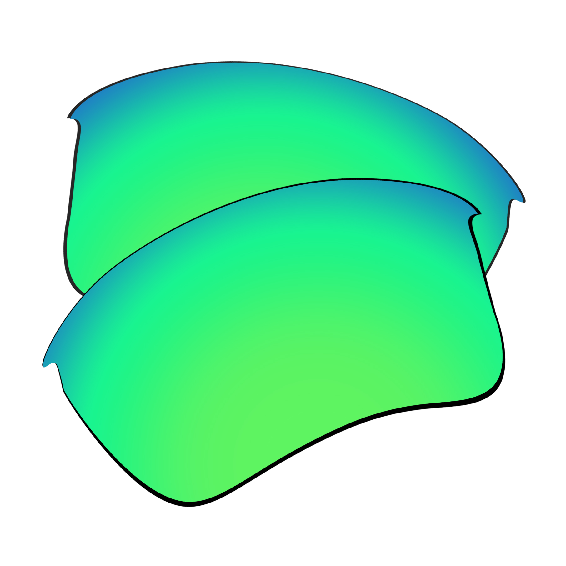 Lentes de substituição polarizadas snark para óculos de sol oakley half jacket 2.0 xl (apenas lentes)-várias escolhas: Verde