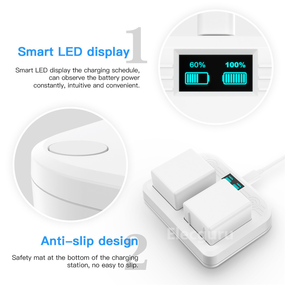 Dual Battery Charger Voor Arlo Pro 3/Arlo Ultra Camera Met Usb Opladen Kabel, smart Led Display Laadproces 5V 2A Ingang