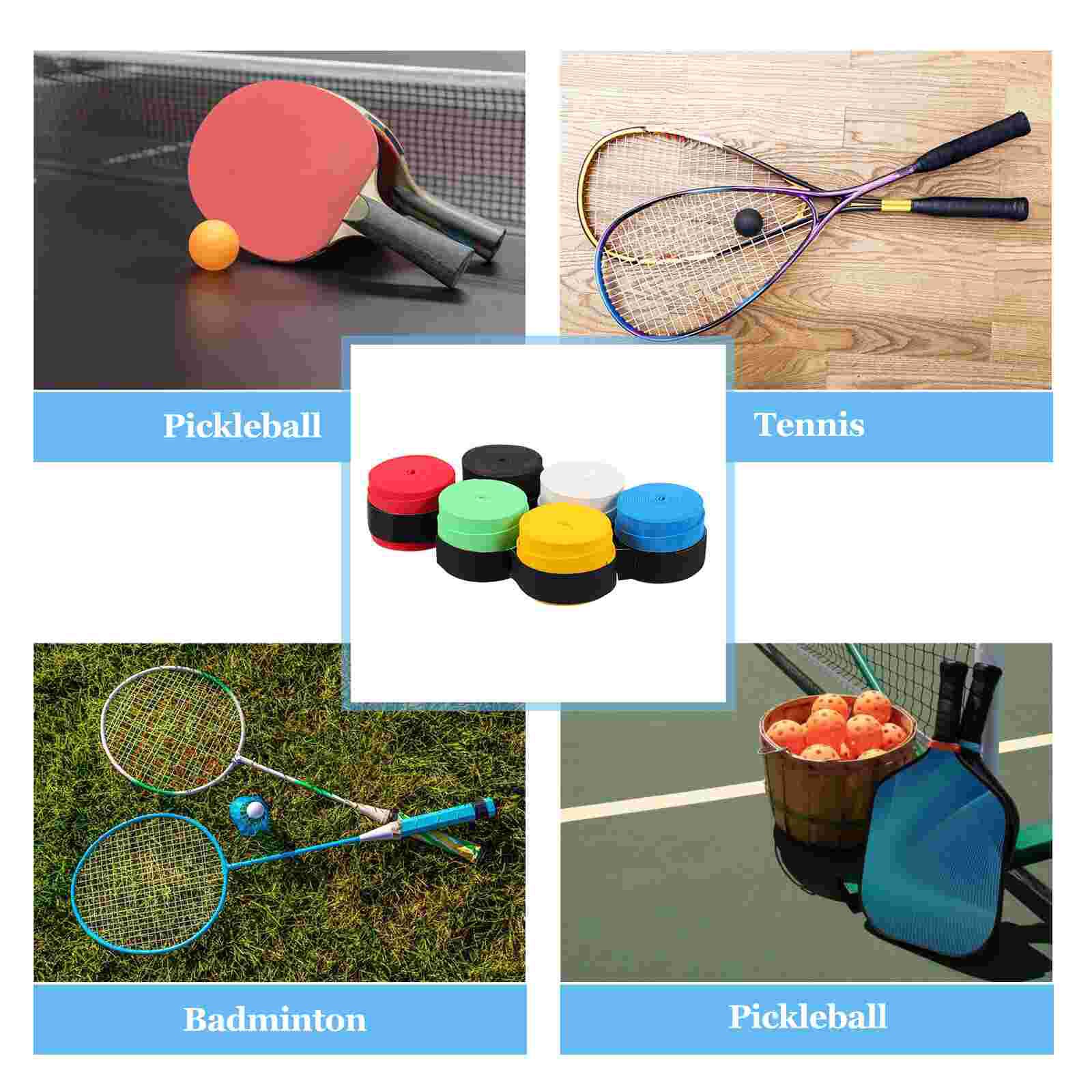 Accessori per racchette sportive da 6 pezzi con nastro per impugnature da Tennis