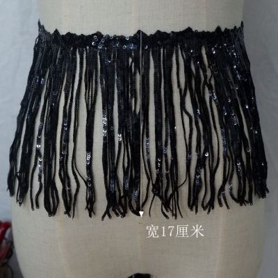 Meetee – Pompon à Paillettes De 20cm, 1/2/4Yard, Garniture En Dentelle, Ruban à Anges Scintillantes, Matériel De Décoration Pour Vêtements De Spectacle De Danse Faits à La Main