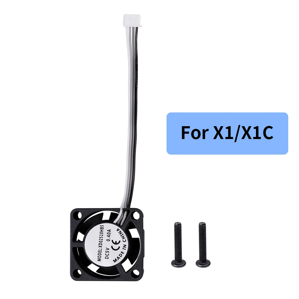 Aggiornamento Ventola di raffreddamento di alta qualità 2510 5V per Bambu Lab X1/P1 Ventole di raffreddamento ad alta velocità per stampante 3D di bambù X1 X1C P1S P1P Hotend: 2.25 MILLIMETRI / Rosso