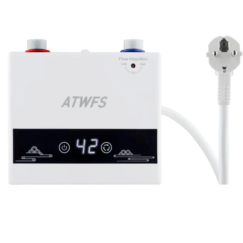 Instant Elektrische Boiler 220V Tankloze Boilers Voor Badkamer Warm Water Douche En Voor Keuken Kraan Huisverwarming: WHITE