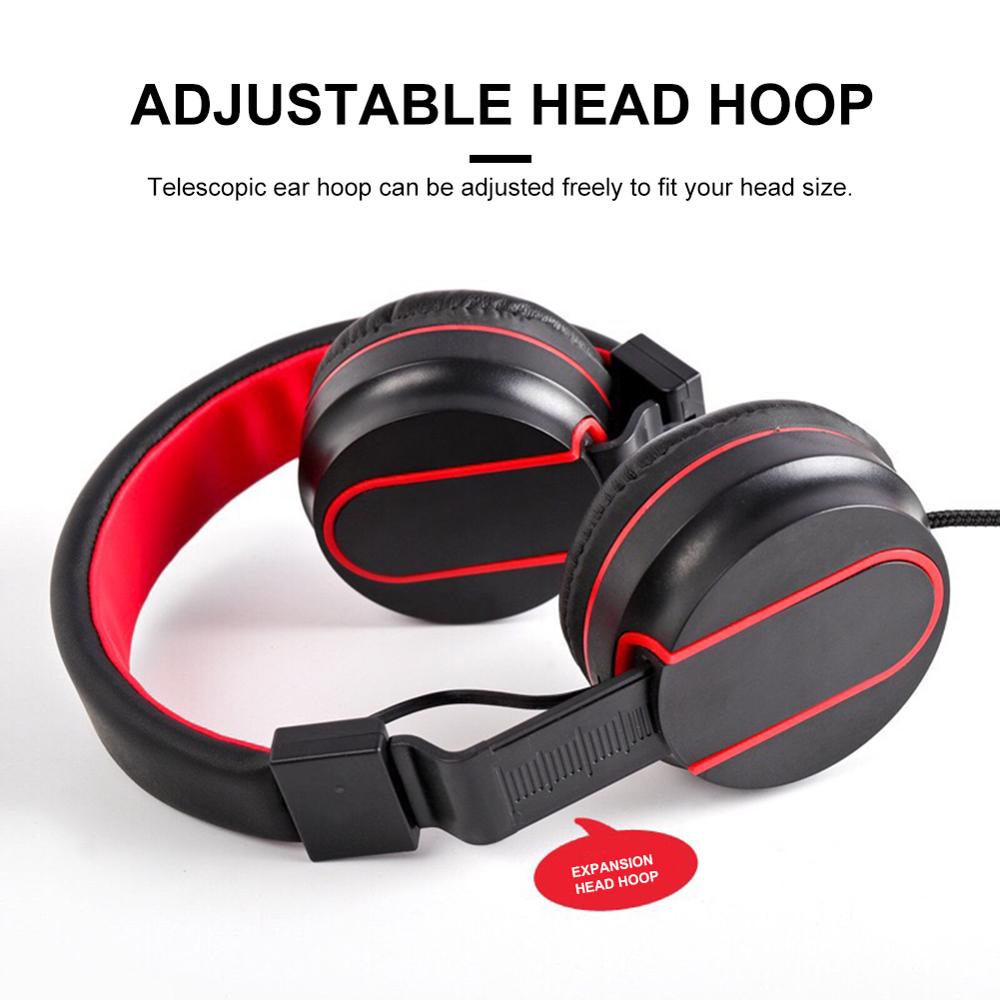 Adjustable Headphone Wired Foldable Portable HiFi Stereo Headset Heavy Bass Gaming Headset with Mic music headset наушники