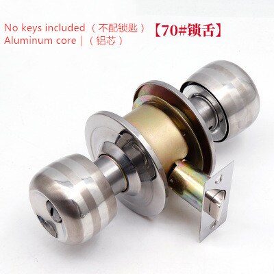 Stainless Steel alloy Locks Round Ball key lock Door Knob pull handle Entrance Passage Bathroom Internal Anti Theft Hardware: 1