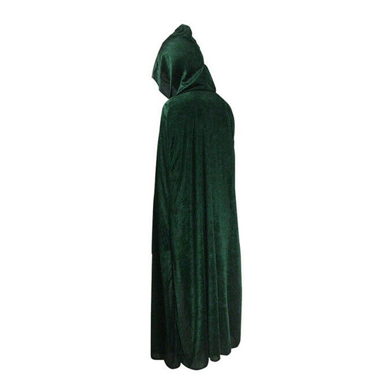 Gothic Losse Hooded Mantel Elf Carnaval Halloween Mantels Capes Kids Gewaad Speelgoed Grim Reaper Party Dress Up: Green