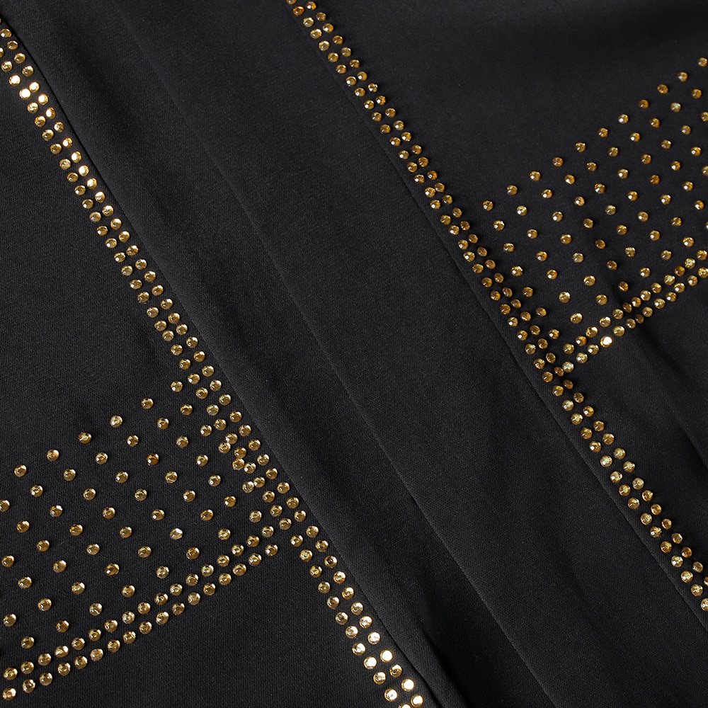 Md sort abaya dubai tyrkiet muslimsk hijab kjole caftan marocain arabe islamisk tøj kimono femme musulmane djellaba  s9017