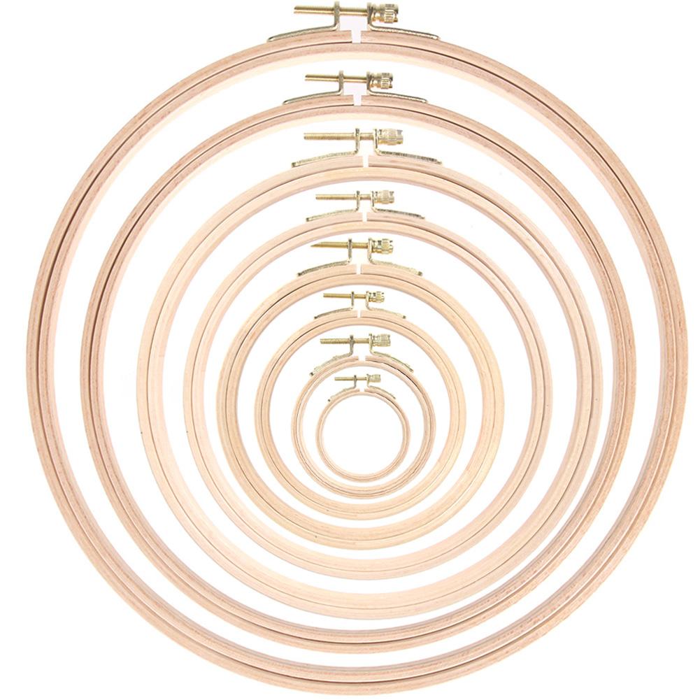 Embroidery Hoop DIY Wooden Cross Stitch Frame Needlework Hoop Ring Hand Embroidery Tool