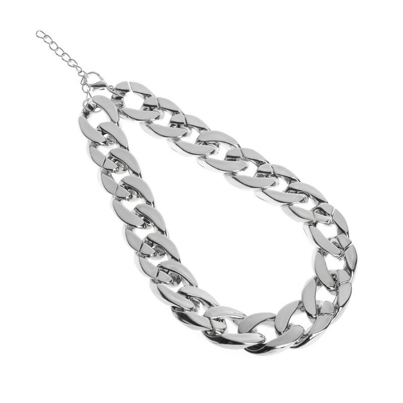 Collier de chien de colliers épais chaîne en or en plastique plaqué collier de sécurité identifié chiot chiens fournitures 36cm / 45cm: S / L