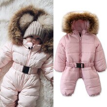 Pudcoco-manteau d'hiver à capuche pour petits enfants | Vêtements d'extérieur, pour bébés filles et garçons, barboteuse, tenue de neige