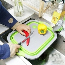 4 In 1 Opvouwbare Afvoer Mand Multifunctionele Board Tool Voor Keuken Fruit Groente DC112