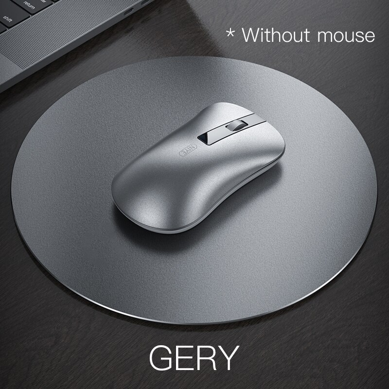 Metal Aluminum Mouse pad Mat Hard Smooth Magic Thin Mousead Double Side Waterproof Fast and Accurate Control for Office Home: Grey