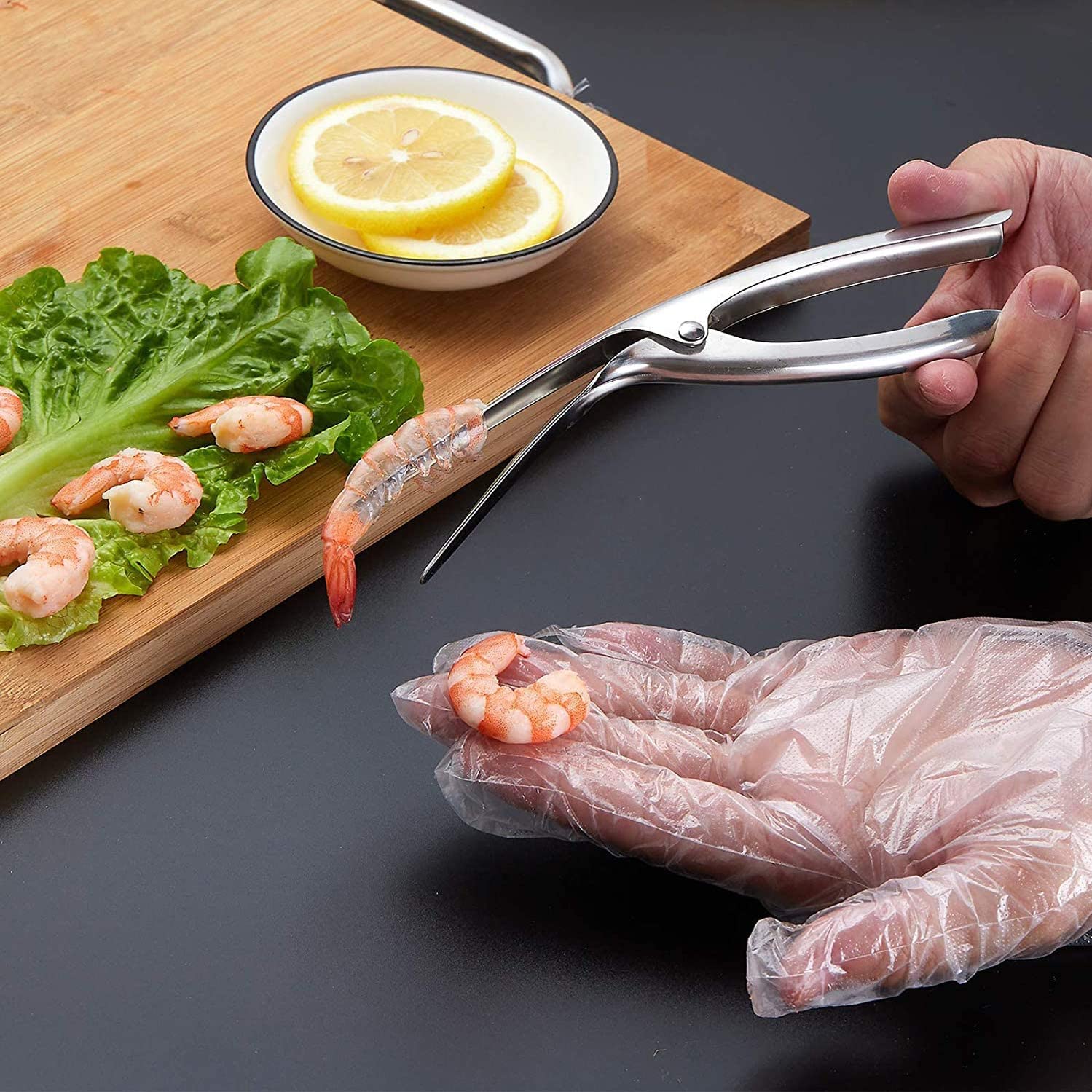Éplucheur de crevettes en acier inoxydable, ustensile de cuisine pour éplucher les fruits de mer
