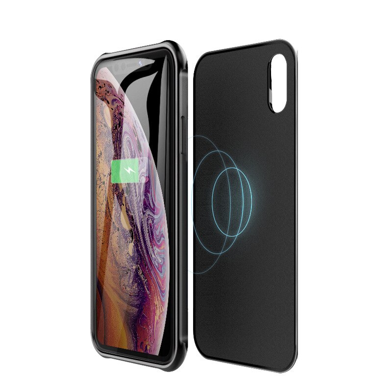 Leioua ladda batteriskal 5000 mah för iphone x xs xr xs max batterifodral power separat trådlös laddning batterifodral