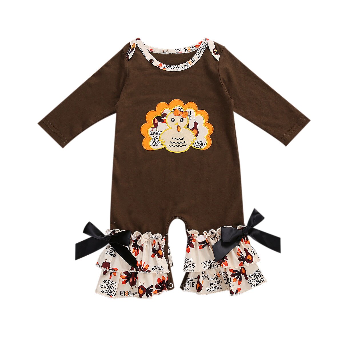 FOCUSNORM Autumn Kids Boys Halloween Rompers Cartoon Print Long Sleeve Jumpsuits Outfits 0-12M: A / 6M