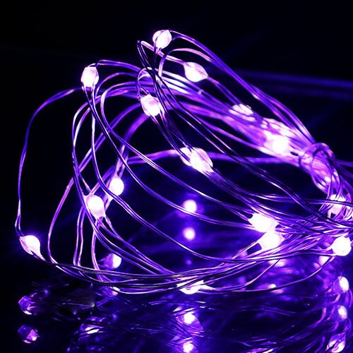 10 PCS Battery powered cork bottle light 2m LED light bar light birthday party wine bottle stopper light bar (Without battery): Purple / 2M 20LED