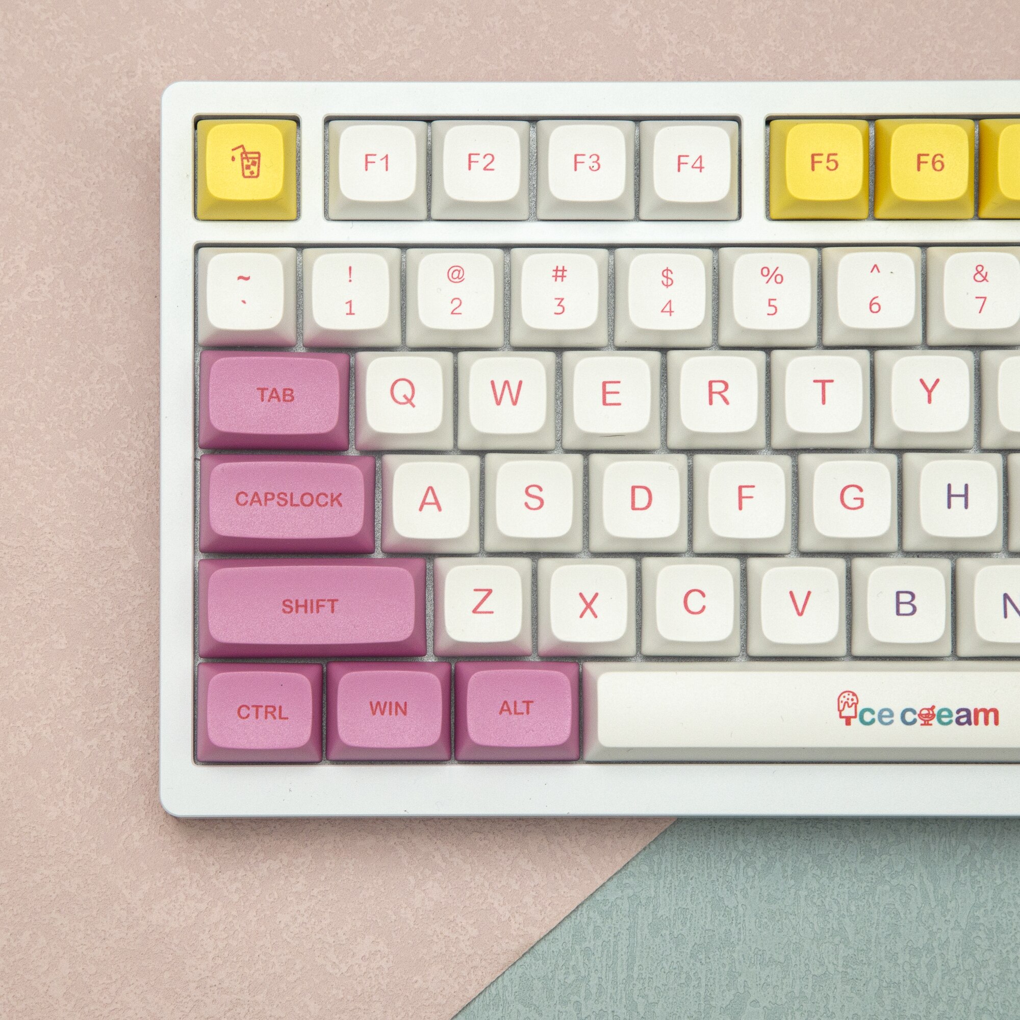 135 Keys XDA Ice Cream PBT Dye Sub Keycaps For Cherry Mx Switch Gateron Kailh Mechanical Keyboard XDA R2 Keys 61 68 89 Layout