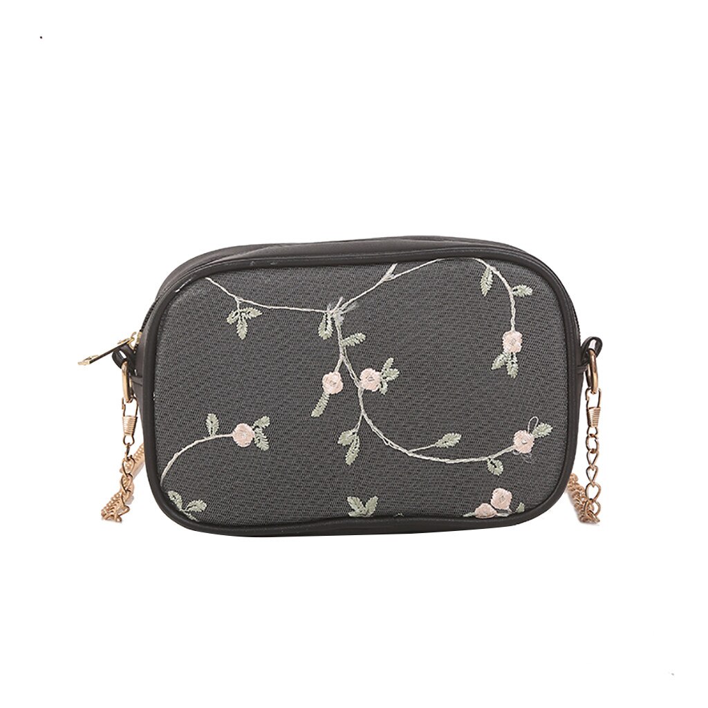 Bohemian Stijl Dames Roze Zomer Handtassen Vierkante Tas Vrouwen Keten Sjaal Wilde Messenger Bag Mode Een Schouder Kleine Zakken: Black