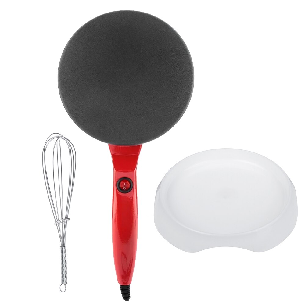 900W 220V Non-stick Electric Crepe Pizza Maker Pancake Non-stick Griddle Baking Pan Cake Machine Kitchen Cooking Tools Crepe: Red / AU