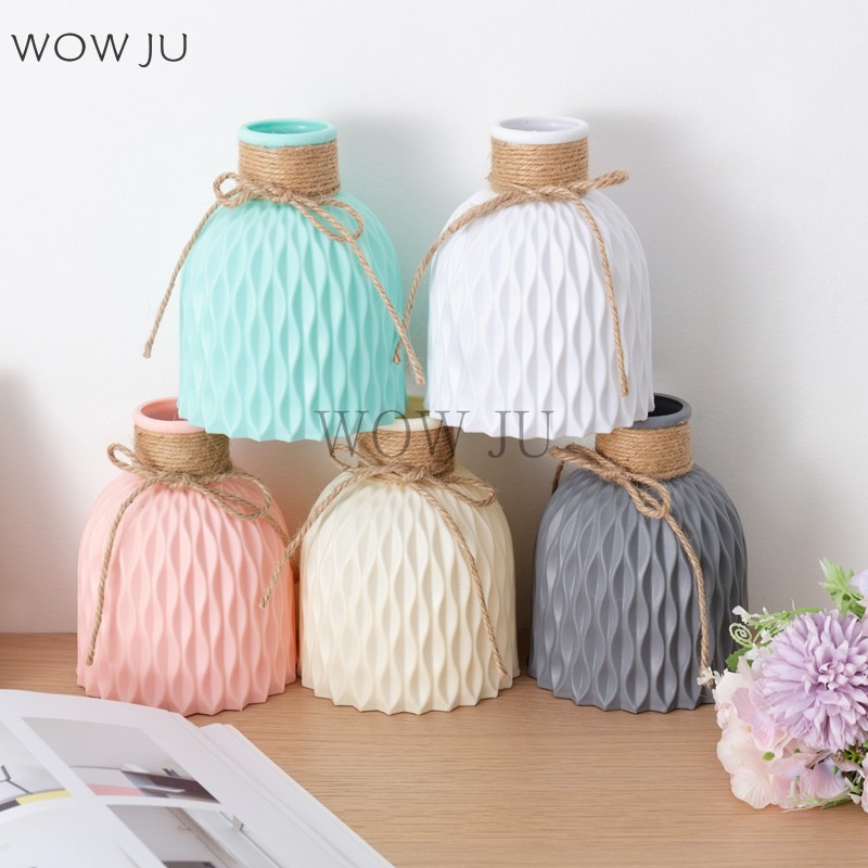 Plastic Vazen Woondecoratie Anti-Keramische Vazen Europese Bruiloft Moderne Decoraties Onbreekbaar Creatieve Eenvoud