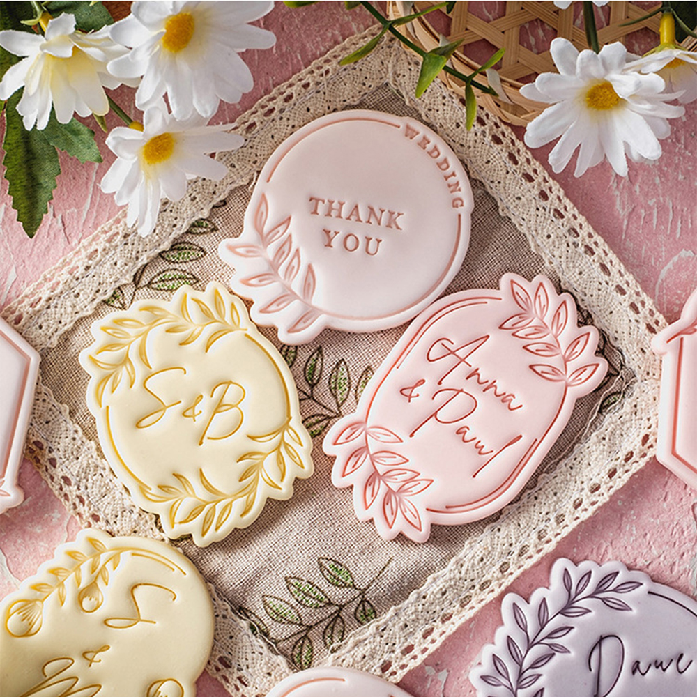 Pattern Blessing Cookie Mold Wedding Birthday Cake Cutting Mold DIY Baking Tool