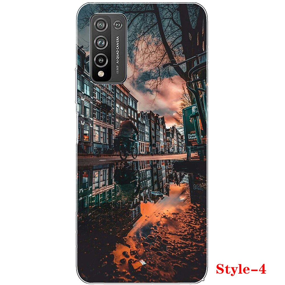 Silicon Case for Huawei Honor 10X Lite Soft Tpu Luxury Shell Phone Cover 360 Full Protection Shockproof Fundas Coque Etui Bumper: Style 4