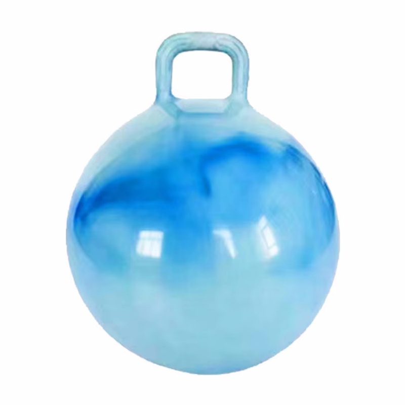 Palla rimbalzante Palla tramoggia da 18 "con manico Palline rimbalzanti in marmo Giocattoli per saltare Palla gonfiabile per saltare per ragazzi e ragazze