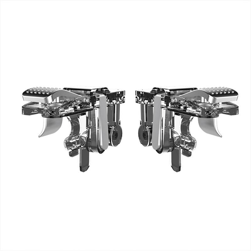 2 stuks  u9 zesvingerige mobiele controller smartphone mobiele gaming triggerknop shooter richttoets gamepad joystick voor het spelen van games