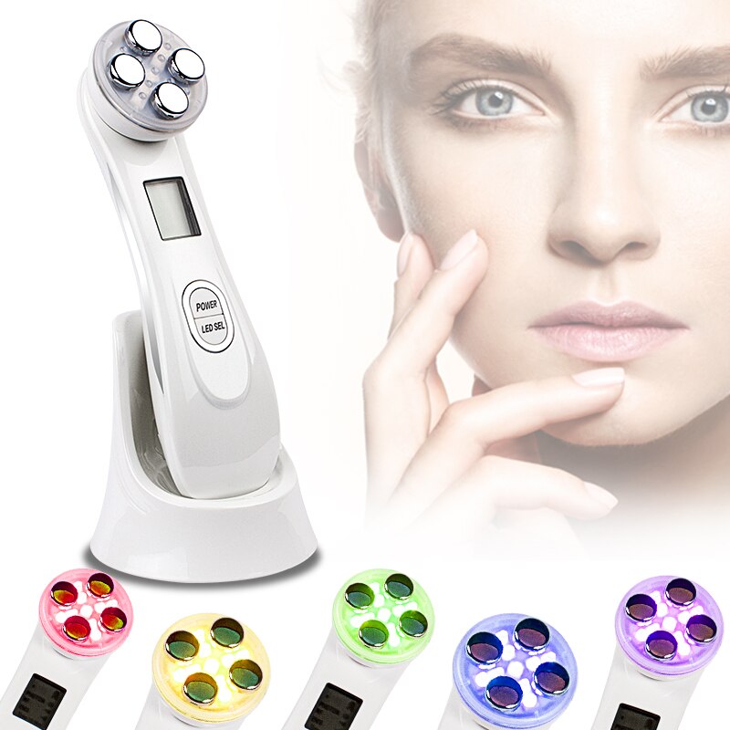 Skin Scrubber Nano Ion Skin Scraper Peeling Pore Cleaner RF EMS LED Mesotherapy Face Massager Electric Facial Cleanser Machine