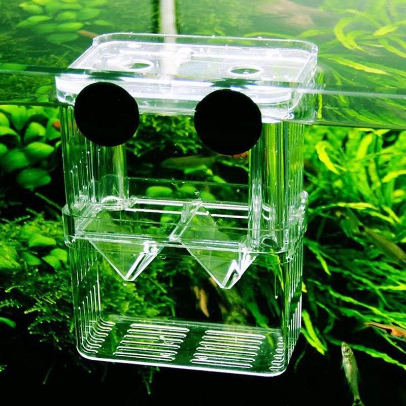 Large Acrylic Fish Breeding Box Aquarium Breeder Box S/L Aquarium Guppies Hatching Incubator Isolation Pet Double Supplies