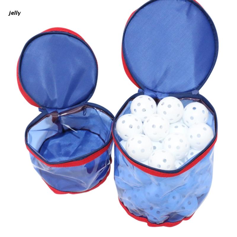 448C PU Golf Balls Bag Large Zipper Closure Golf Pouch Storage Bag Container Golf Bag