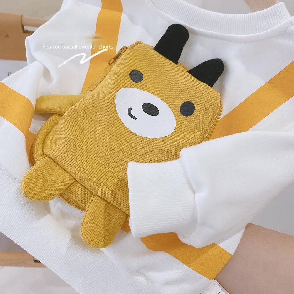 Lente Herfst Baby Jongens Mode Stijl Schattige Beer Afdrukken Lange Mouwen T-shirt