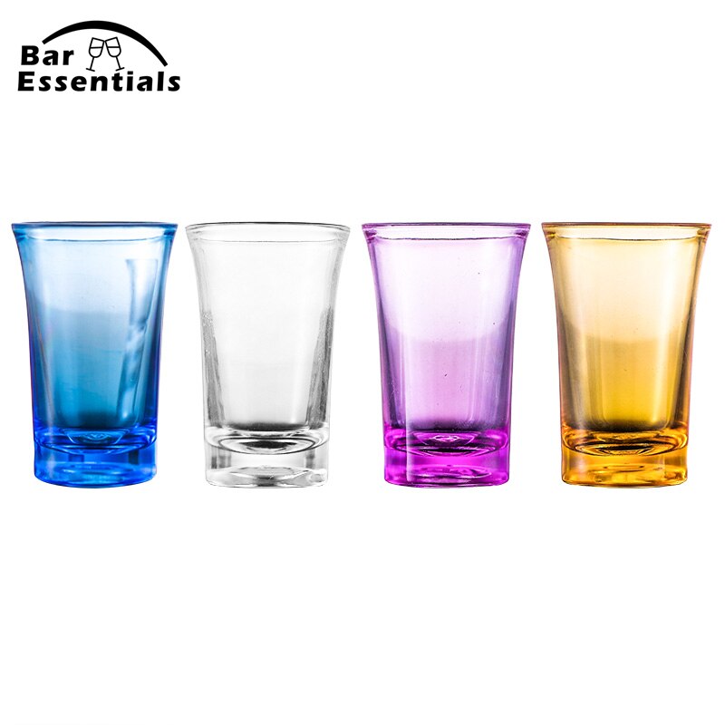 35ml Acrylic Shot Cup Spirits Vodka Drink Cup Liquor Alcohol Goblet Whisky Cup Bar KTV Color Wine Cup