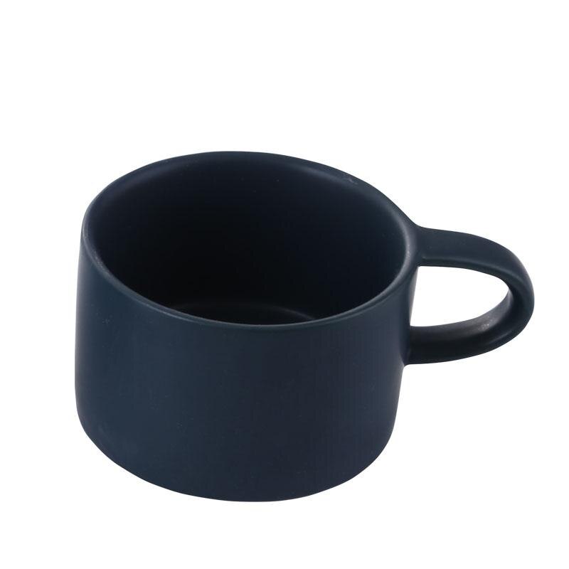 Tasse à café en céramique givrée | Macarons simples cintrés de Style japonais, tasse de petit déjeuner, tasse des amoureux: F