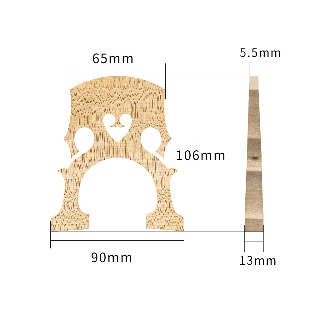 NAOMI Master AA Grade Maple Bridge Cello Bridge French Style 4/4 Cello Bridge