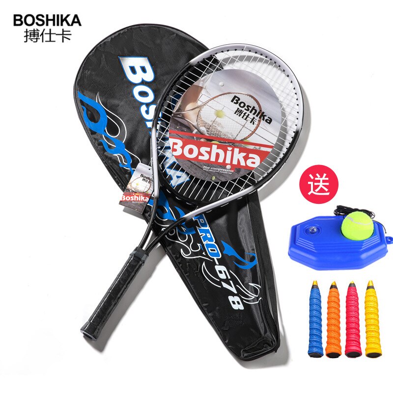 Zwart En Wit Aluminium Zowel Offensieve En Defensieve Type Jeugd Aluminium Tennisracket Pak Tennis Training Apparaat