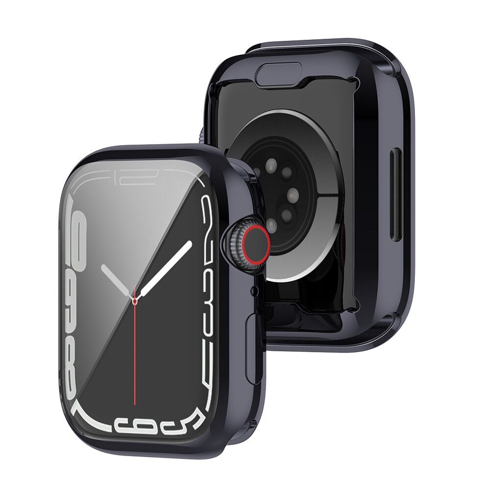 Zachte beschermhoes voor Apple Watch Series 8/7 45 mm 41 mm Transparante, volledig bedekte 3 2 1 38 mm 42 mm Screen Protector Cover voor iWatch 6 SE 5 4 44 mm 40 mm: RED / 7 Inches & Boven
