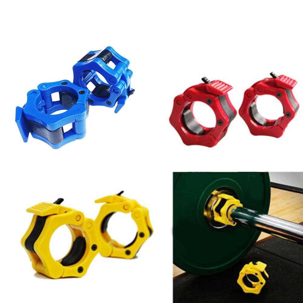 2 st 50mm hantel man viktlyft skivstång snabbspänne kort huvud klämmor lås kragar fitness muskulation standard