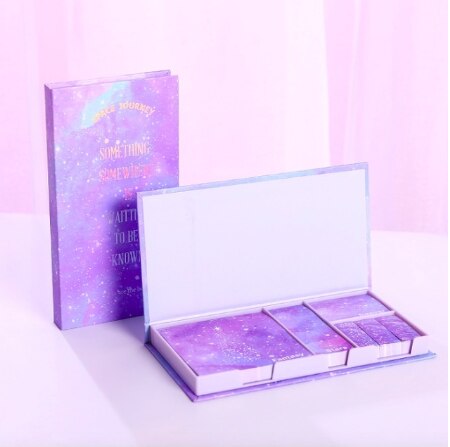 Bloc de notas con dibujos animados, Bloc de notas adhesivas de flores bonitas, almohadillas de escritura multiplegables, etiqueta de , papelería Kawaii, material escolar: 6