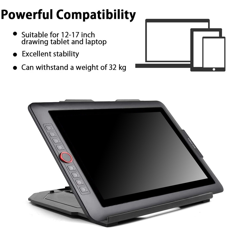 Drawing Tablet Stand, Laptop Stand, Foldable Stand For Tablet Display, 9 Levels Adjustable Angles,For 12-17 Inch Tablet